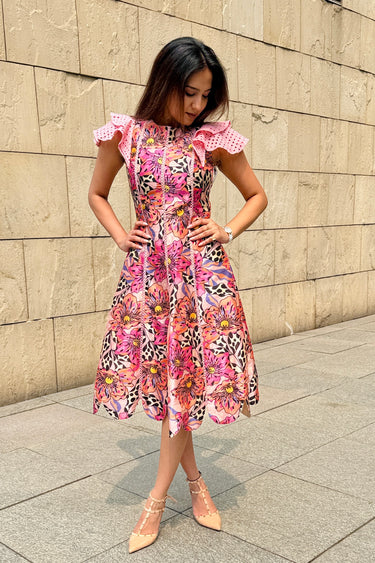 Orchid Scalloped Dress