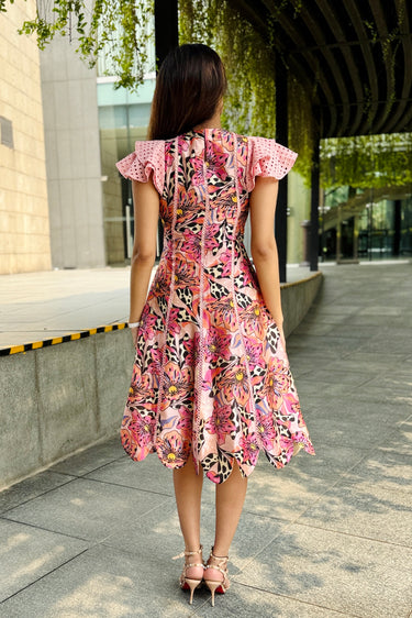 Orchid Scalloped Dress