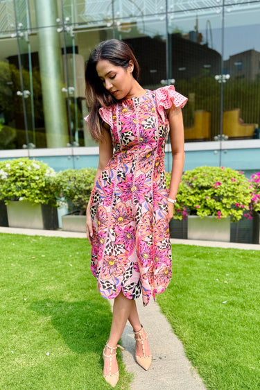 Orchid Scalloped Dress