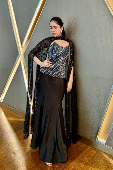 Sampada Soni in Evening Aura Cape Set