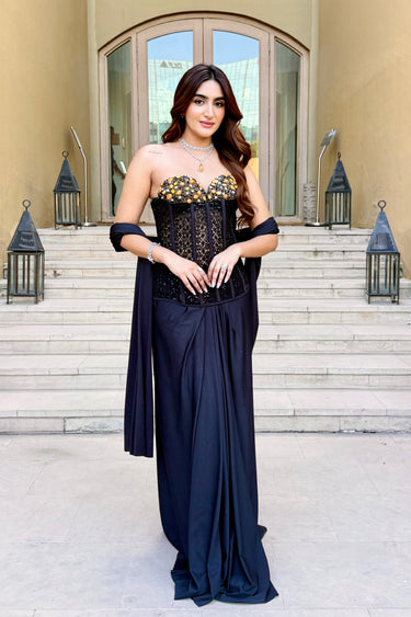 Midnight Gold Corset Top