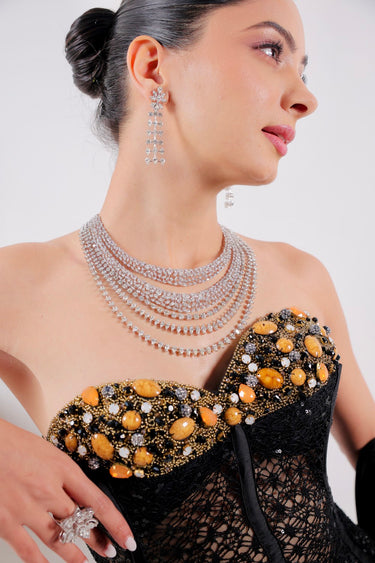 Midnight Gold Corset Top