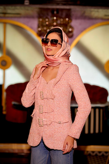 Rosette Pearl Tweed Blazer