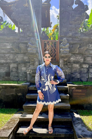 Chahat in Magnolia Denim Dress