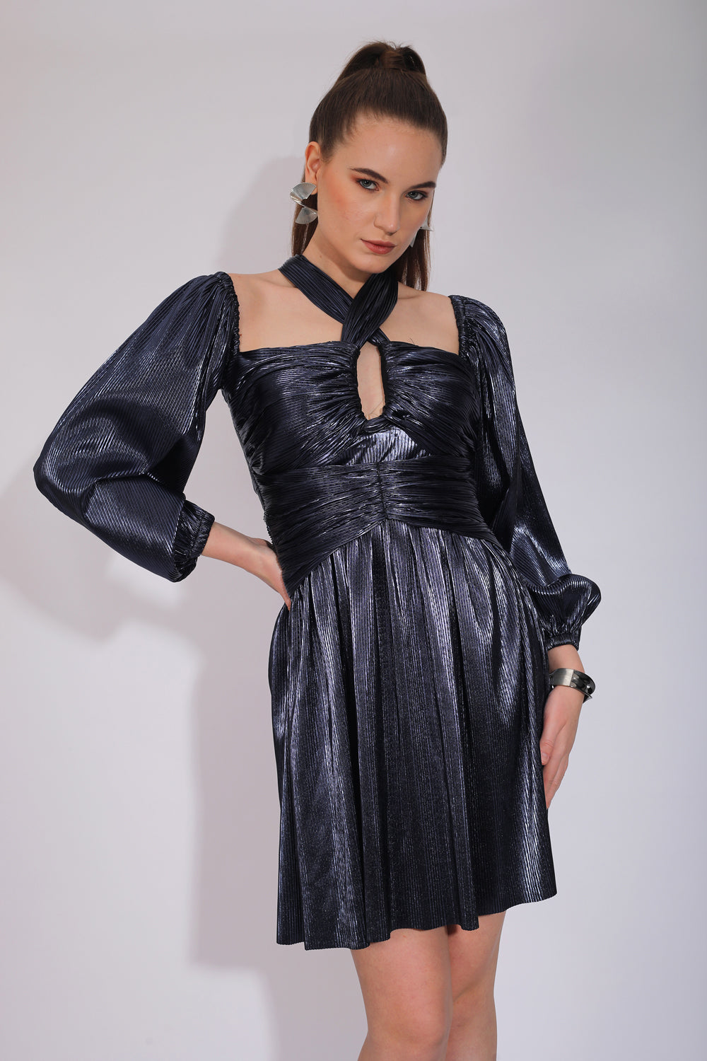 Midnight Metallic Dress