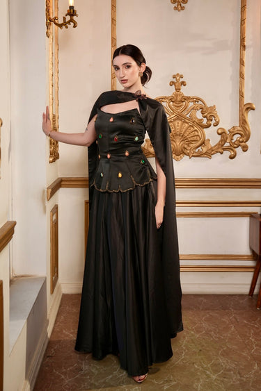 Obsidian Jewel Corset Set