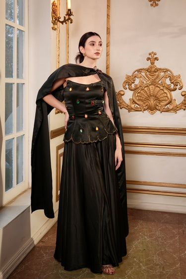 Obsidian Jewel Corset Set