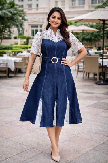theory denim dress Theory Belted Shift Denim Navy Classic Jean Mini Dress sz.10 NWT $325