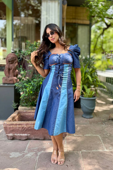 Tanvi in Woodland Classic Midi Dress