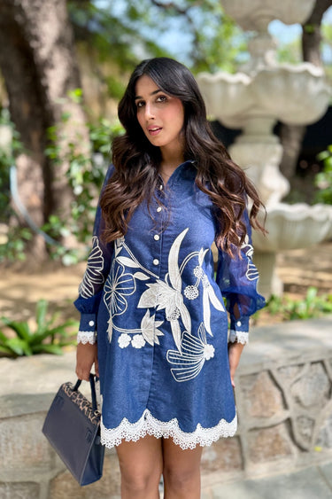 Tanvi in Magnolia Denim Dress