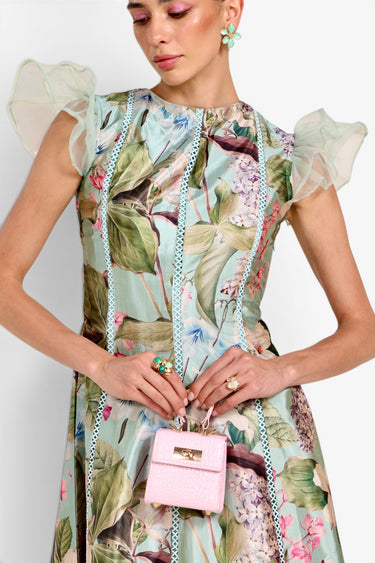 Felicia Scalloped Midi Dress