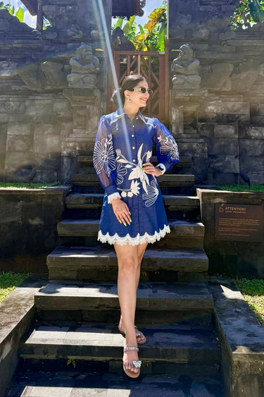 Chahat in Magnolia Denim Dress