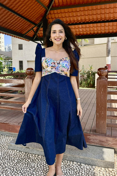 Gunjan Gadodia in Valerie Denim Dress